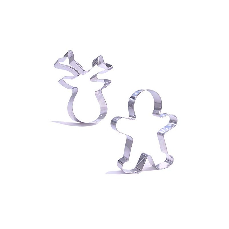 Giant Christmas Cookie Cutter Set - 2 Pieces – Large