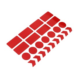 TUCKBOLD 24pcs Red Reflective Stickers Tape Waterproof Decals for Car Automotive Parts