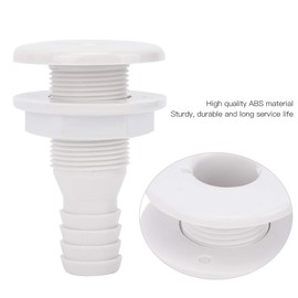 Alomejor Boat Marine Yacht Drain Vent Plastic Thru-Hull Bilge Pump Drain Vent Hose Fitting for Boats Accessory(5/8 Inch)