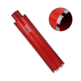 SALI Wet Diamond Core Drill Bits 3-1/2" (92mm) Diameter, 15" (380mm) Drilling Depth, Turbo Laser-Welded Segments(Wavy Teeth) with 1-1/4"-7 Thread Core Bit for Rebar Concrete Brick Block Masonry Stone