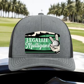 Legalize Mulligans Golf Hat - Funny Golfer Hats - Fathers Day Gifts For Husband Step Dad Boyfriend In Law - Retirement Christmas Stocking Stuffers - Suck At Golf - Bad Golfer - Richardson 112 Trucker