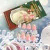 TBRZTR Christmas Gradient Press on Nails Short Artificial Acrylic Fake