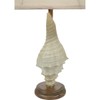 BLACK FOREST DECOR White Conch Shell Table Lamp