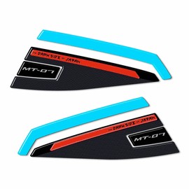 labelbike - 3D Stickers Motorcycle Protection Bands Upper Tank compatible with Yamaha Mt-07 2022 - Cyan Storm