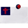 Embroidered Large Christian Flag 6x10 Ft Heavy Duty Waterproof Polyester