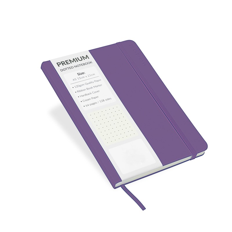 Bullet Journal A5 Dotted Notebook with Faux Leather Hardback Cover