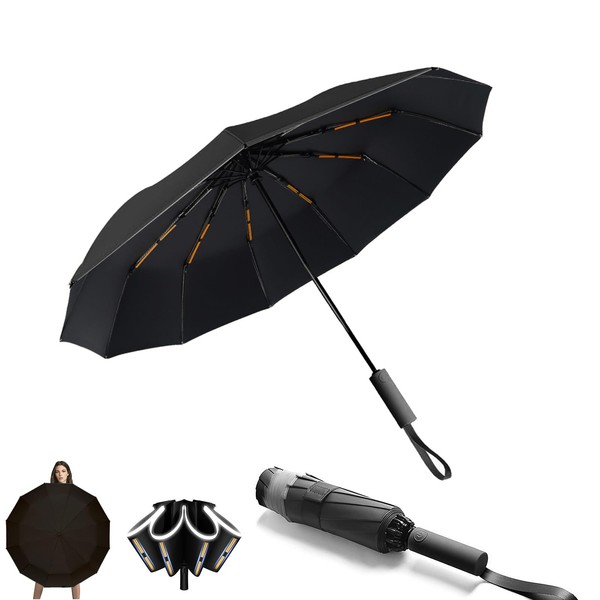 KunpengZen Inverted Umbrella 12 * 2 Ribs, Travel Folding Reverse