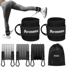 Ankle Resistance Bands with Cuffs, Ankle Weights Exercise Bands for Working Out, Recoils and Glutes Workout Equipment, Leg Resistance Bands Set with Ankle Strap for Women & Men Home Gym Fitness