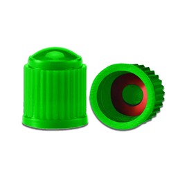 Piburth Tire Stem Valve Caps with O Rubber Ring, Dustproof Airtight Seal Wheel Stem Covers, Universal Accessories for Cars, SUVs, Bicycles,Trucks and Motorcycles (Green, 10PCS)