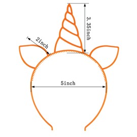 Zifengcer 6 Pcs Unicorn Headband for Girls Plastic Pastel Unicorn Hair Accessories Unicorn Theme Decoration for Birthday Cosplay Party Supplies