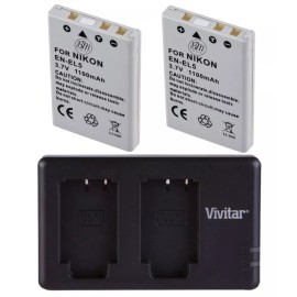 BM 2X EN-EL5 Battery & Dual Charger for Nikon P90, P100, P500, P510, P520, P530