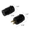 Oviitech Electrical Replacement Plug Connector Set, Extension Cord Ends Male
