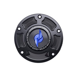 CNC Accessories Fuel Tank Cap Motorcycle Gas Cap Lightning Key Quick Action Cover Fit For Aprilia RSV4 Tuono V4 1100 RR For Ducati Monster 1100 Diavel Scrambler 1100 Panigale V2 V4 S (Blue)