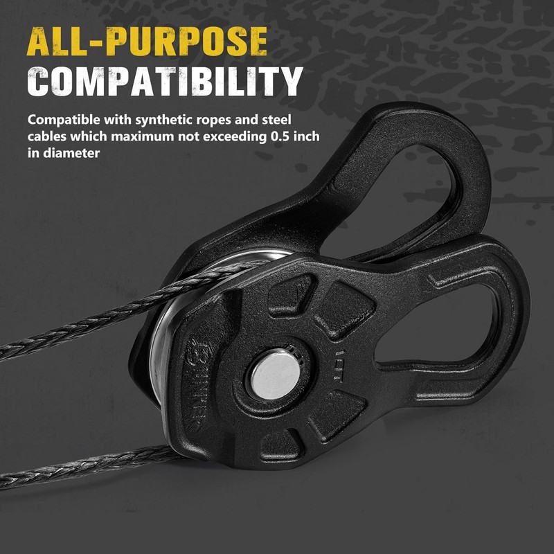 BUNKER INDUST 10T Winch Snatch Block, 22,000 lbs Towing Pulley