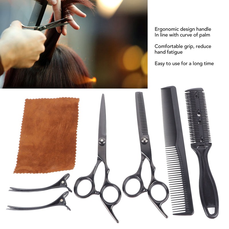 Barber Scissors Set Professional Kit Hair Styling Shearing Tool with
