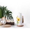 GABROC Sunflower Bathroom Cup Dispenser 3 Oz Ceramic Bathroom Cup