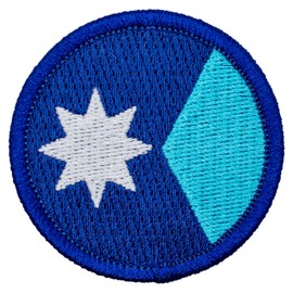 PATCHTOWN Minnesota State Flag Mini- 2"" Diameter Round Embroidered Patch (Hook & Loop Fastener)