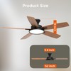 TALOYA Ceiling Fans with Lights and Remote, 46 Inch Low