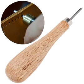Leather tool, easy labour-saving, easy to use diamond awl, leather craft works for making leather crafts (4 mm)