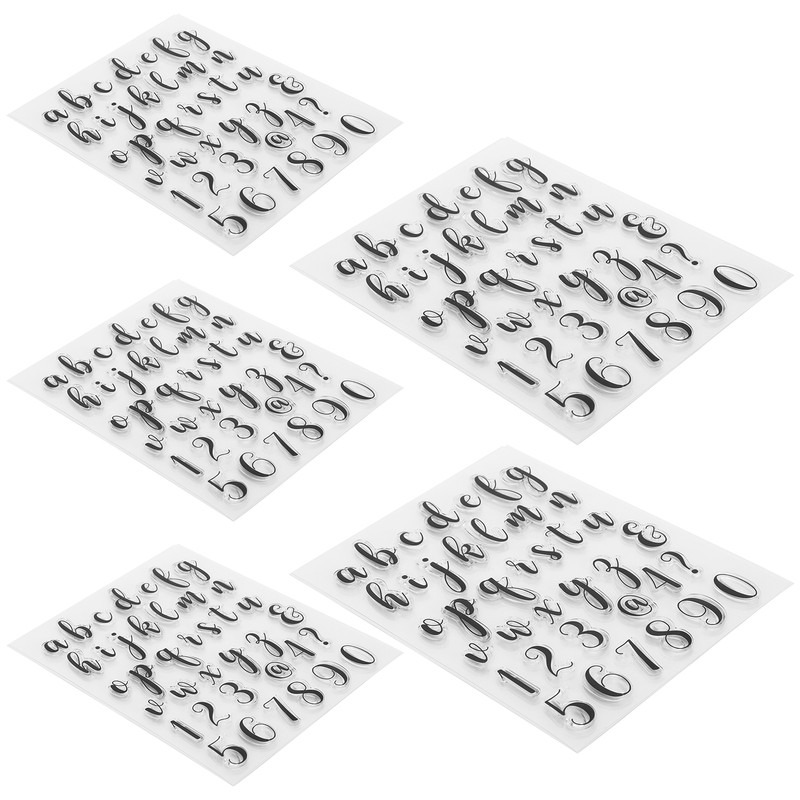 5Pcs Transparent Stamp DIY Journal Scrapbooking 39 Character Lower Case