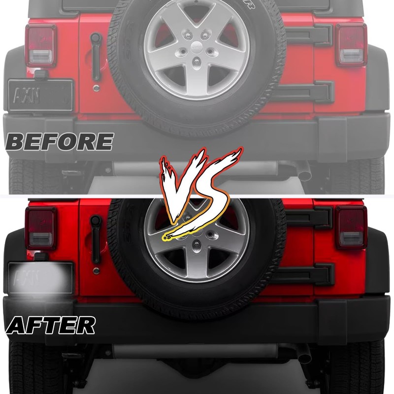 KEEGTBOX Full LED License Plate Light Tag Lamp Assembly Compatible