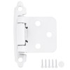 8 Pack 4 Pair White Cabinet Hinges - 1/2 inch