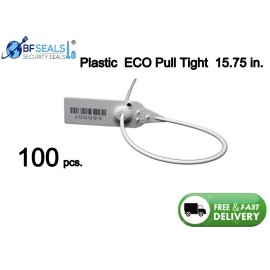 BFSEALS Plastic Seal ECO Pull-Tight 15.75 in. , 100 Pcs, Elegant White color, Heavy Duty