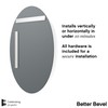 Better Bevel Frameless Oval Mirror, 22" x 28" Bathroom Wall