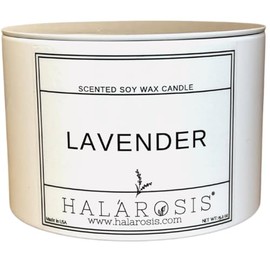 Halarosis Zen Collection - Aromatic Lavender Soy Candle - Fragrant Natural Soy Wax - Long-Lasting Smell Good Fragrance Experience - Candle Wax Blend Made for an Even Burn (15.2 oz)