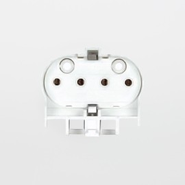 Satco 80-1600 Snap-in Mounting Multiple Bottom Push-in Wiring Ports Metal-Spring Lamp Retainer Clip, Color