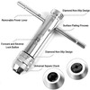 Taicols Ratcheting T-Handle Tap Holder Wrench Set, 2 Pcs Adjustable