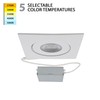 WAC Lighting Lotos 4in LED Square Adjustable 5-CCT Selectable 2700K-3000K-3500K-4000K-5000K