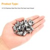 Powlankou 150 Pieces 1/4"-20 Stainless Steel Rivet Nuts Flat Head