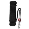 Aoneky 10 mm Static Outdoor Rock Climbing Rope, Fire Escape Safety Rappelling Rope (Black 1, 98)