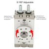Rotary Pneumatic Air Cylinder 0 to 190 Degree Adjustable Aluminum
