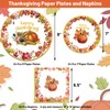 ceiba tree Thanksgiving Paper Plates and Napkins Sets Happy Fall