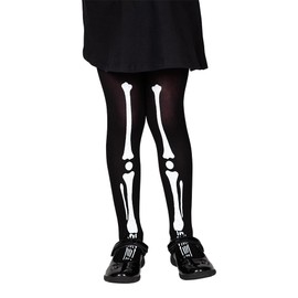 Wicked Costumes Kids Black Skeleton Bones Tights - Small (4-6 Years)
