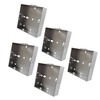 rhinocables Metal 1 Gang Single Socket Back Box, Single Pattress