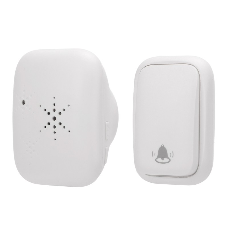 Self Generated Wireless Doorbell Set 38 Ringtones 4 Level Adjustable