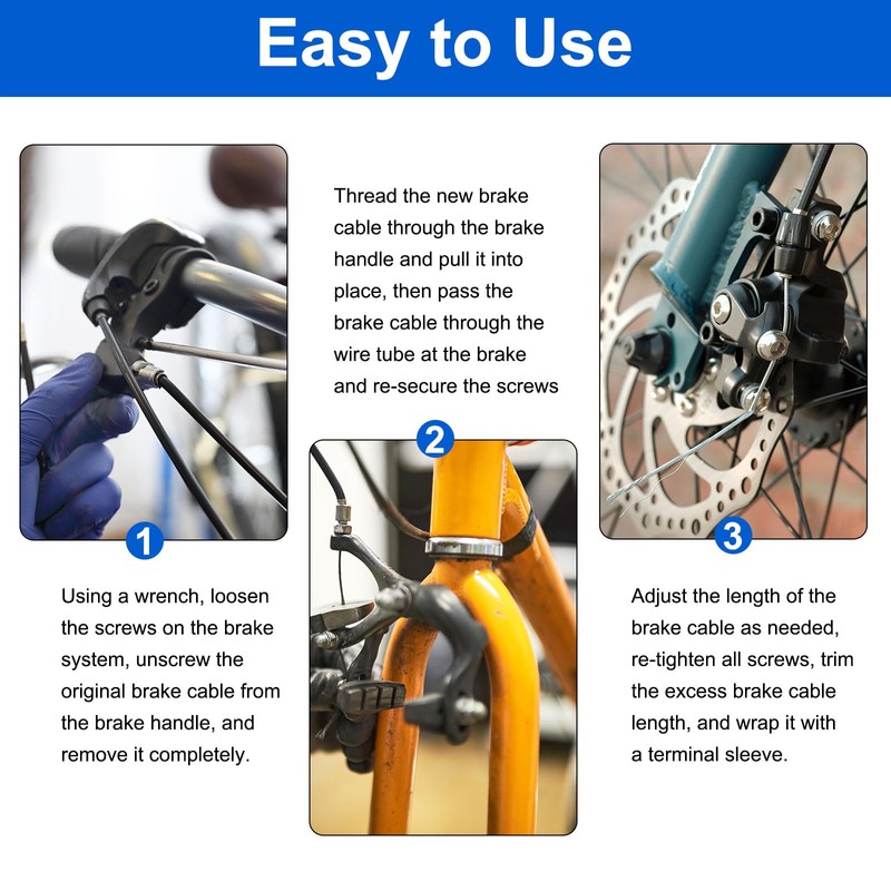 sourcing map Bicycle Shift Cable Housing Set Universal Bicycle Brake