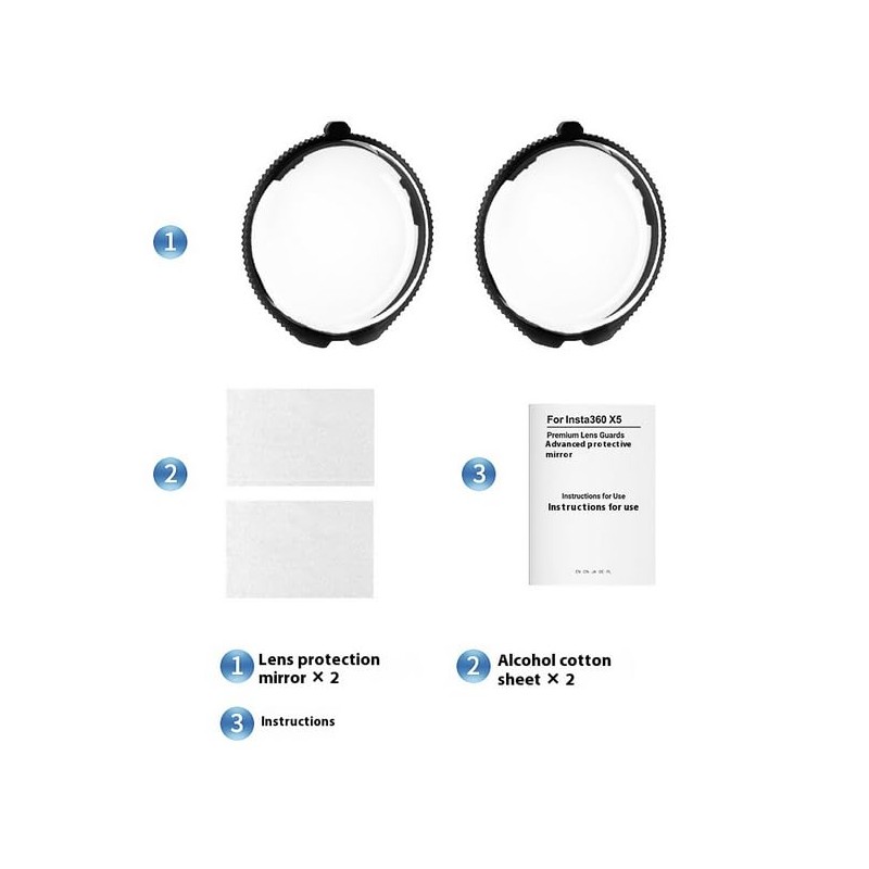 Insta360 X5 Lens Guard PC/Optical Glass Lens Protective Cover 92%