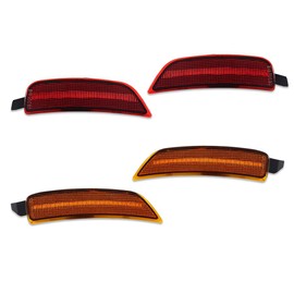 MODIPIM Amber Front & Red Rear LED Side Marker Parking Lights For Mazda Miata MX-5 2016-2023 4PCS Sidemarker Lamps