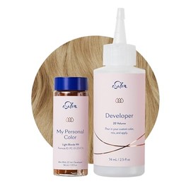 eSalon Kit Completo de Tinte para El Cabello Permanente y Tinte para El Cabello - Rubio Claro - Kit Colorista Personal para Cobertura Hasta 100% de Gras para Todo Tipo de Cabello - Tinte para El Cabel