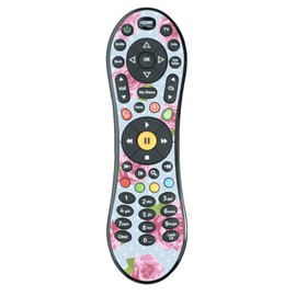 Blue Shabby Chic Virgin Media TiVo remote control sticker vinyl skin cover (for NEW TiVo V6 remote)