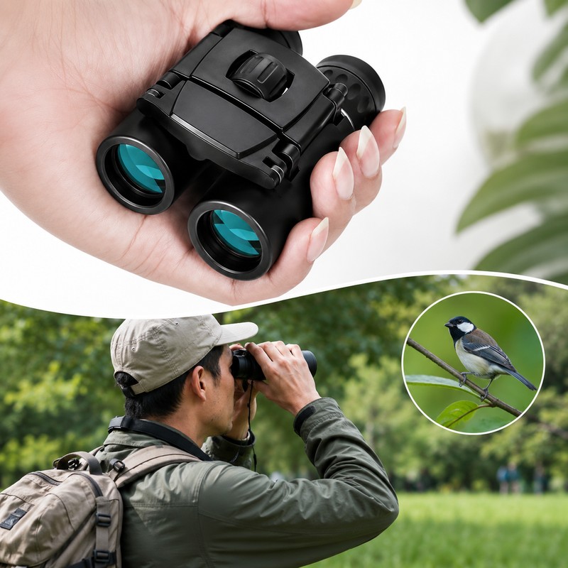 40×22 Compact Binoculars for Outdoor Viewing – BAK4 FMC Foldable