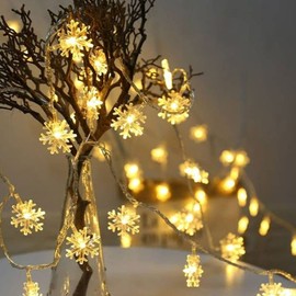 HOHOTIME Easter Snowflake Lights, 40 Lights 20Ft Valentines Day Decor Fairy Lights for Bedroom Room Party Home Easter Decorations Indoor Outdoor