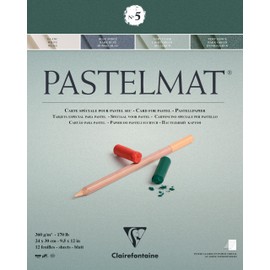 Clairefontaine Pastel Mat No.5 Block 24x30cm 12 sheets 360g/m² Acid-free Neutral Paper Pastel Pencil Colored Pencil Clairefontaine cf96114