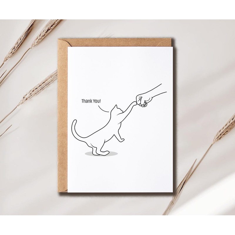 SNMDesigns Thank You Cat Card - Perfect for Vets &