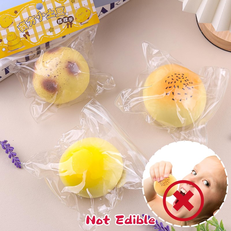 Anboor Food Squishies Toys, Soft Kawaii Potato Squeeze Stress Relief