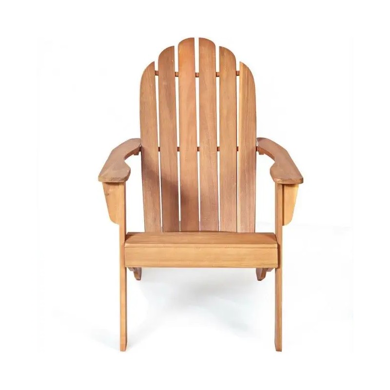 Wooden Outdoor Lounge Chair Teak Rustic Design Ergonomic Garden Chair